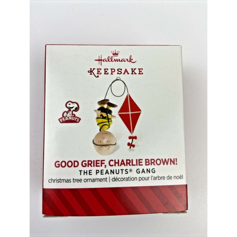 Hallmark Peanuts Ornament Good Grief Charlie Brown 2014 Tangled in Kite String